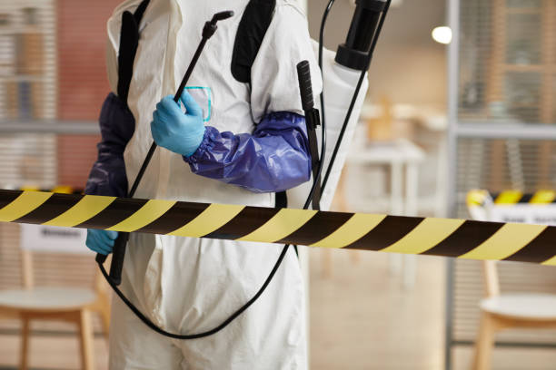 Professional Biohazard Cleanup technician working in Roanoke, IL